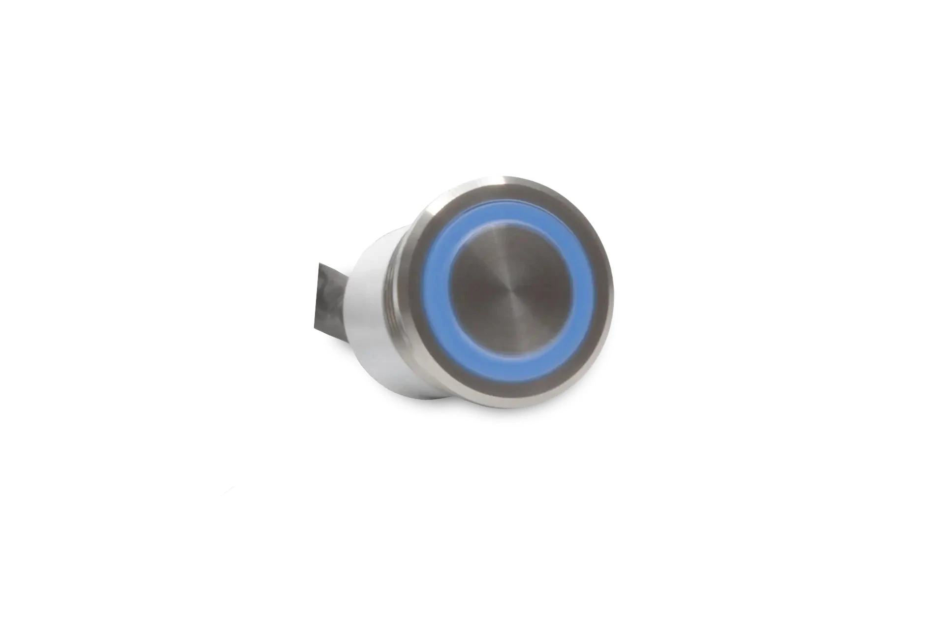 CMI58 22mm Edelstahl Schalter (rastend) Ringbeleuchtung Blau/Grün direkt