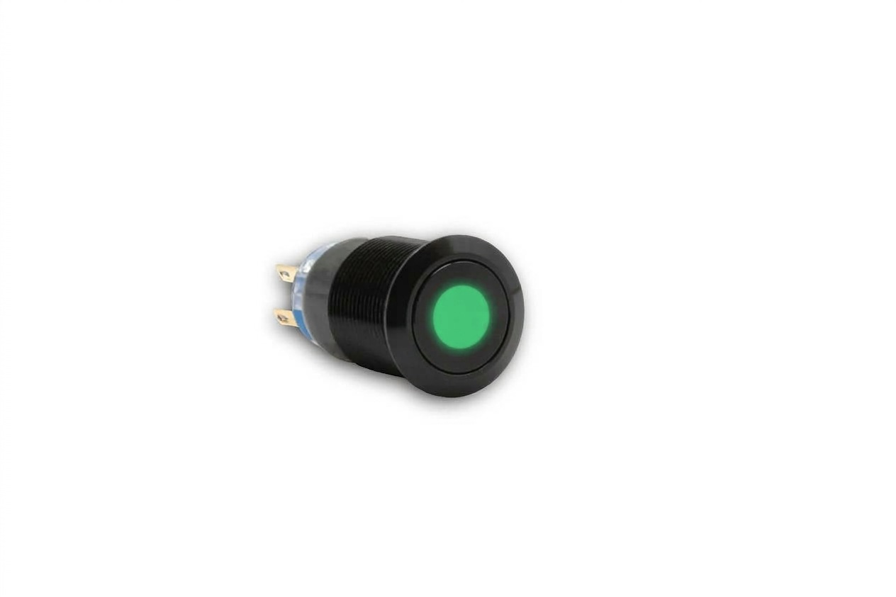 CMI19 19mm Aluminium Schalter (rastend) Flach, Punktbeleuchtung 