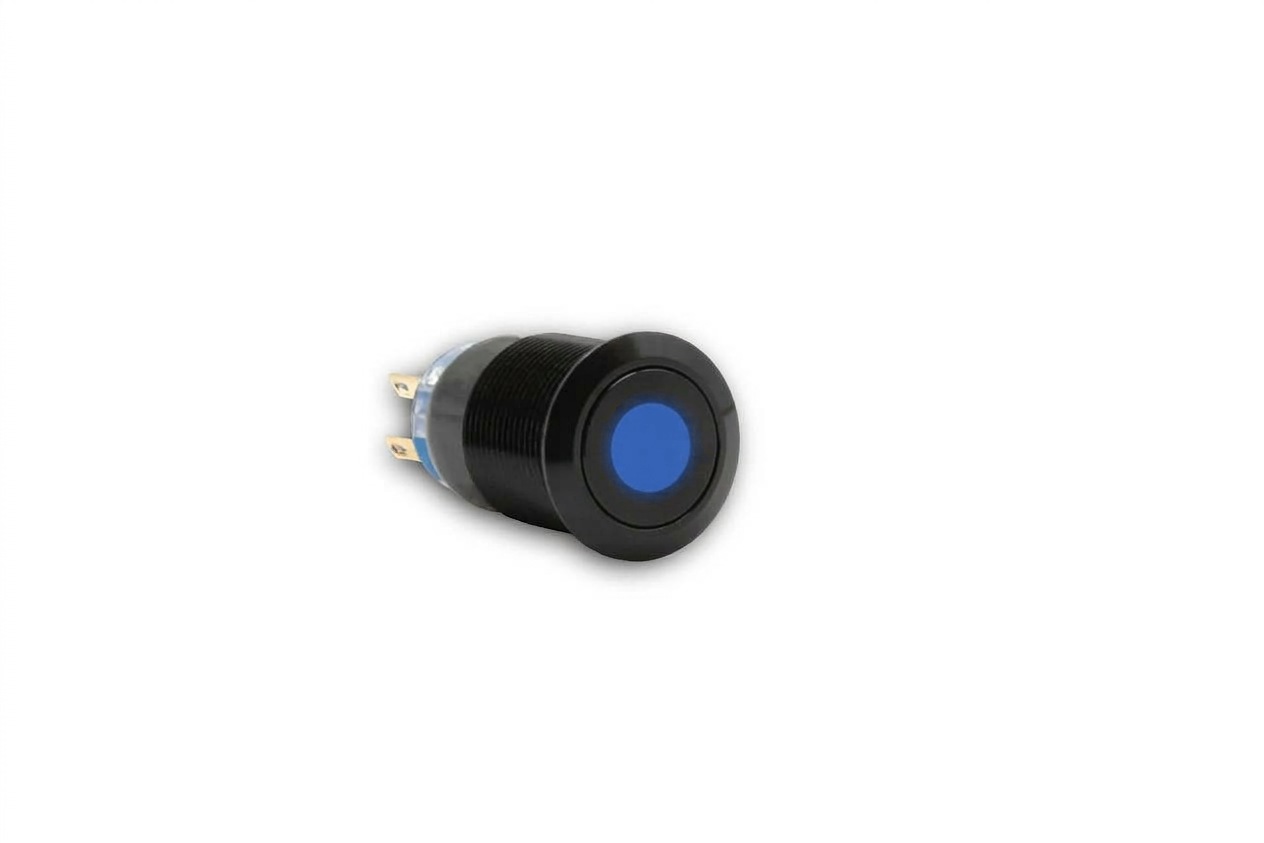 CMI19 19mm Aluminium Schalter (rastend) Flach, Punktbeleuchtung 