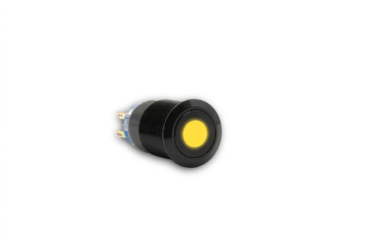 CMI19 19mm Aluminium Schalter (rastend) Flach, Punktbeleuchtung 