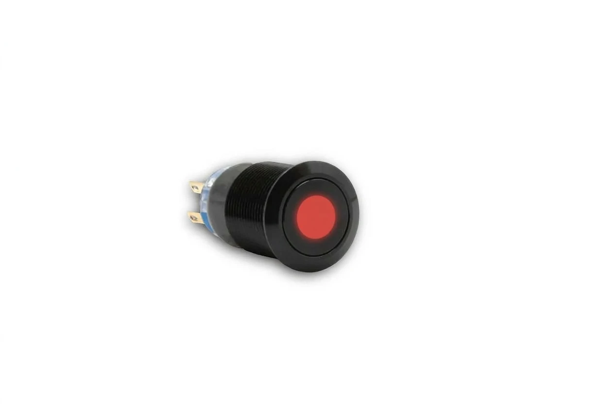 CMI19 19mm Aluminium Schalter (rastend) Flach, Punktbeleuchtung 
