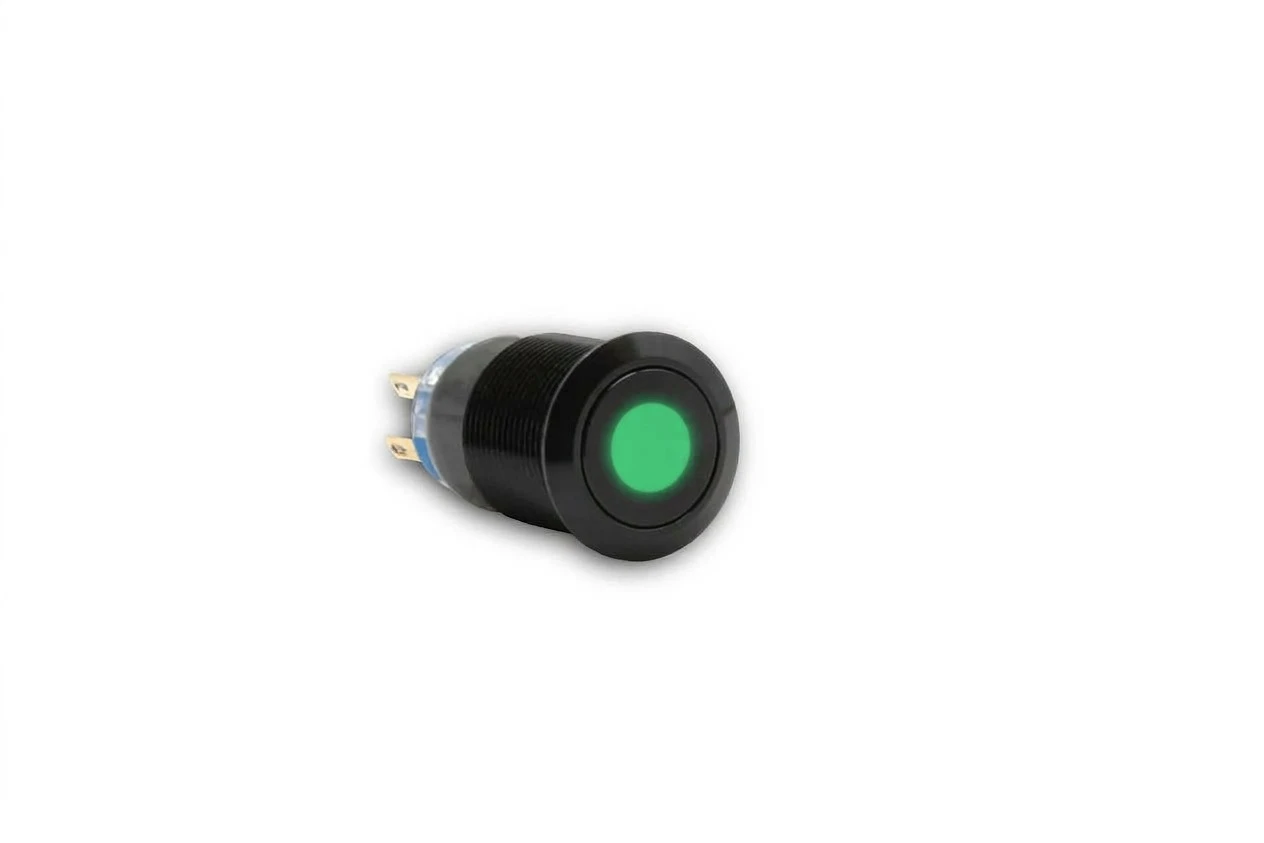 CMI19 19mm Aluminium Schalter (rastend) Flach, Punktbeleuchtung 