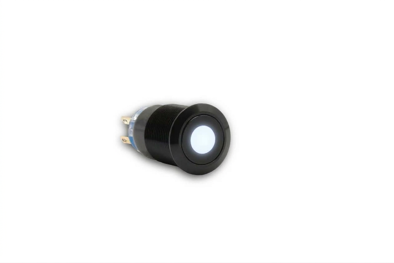 CMI19 19mm Aluminium Schalter (rastend) Flach, Punktbeleuchtung 
