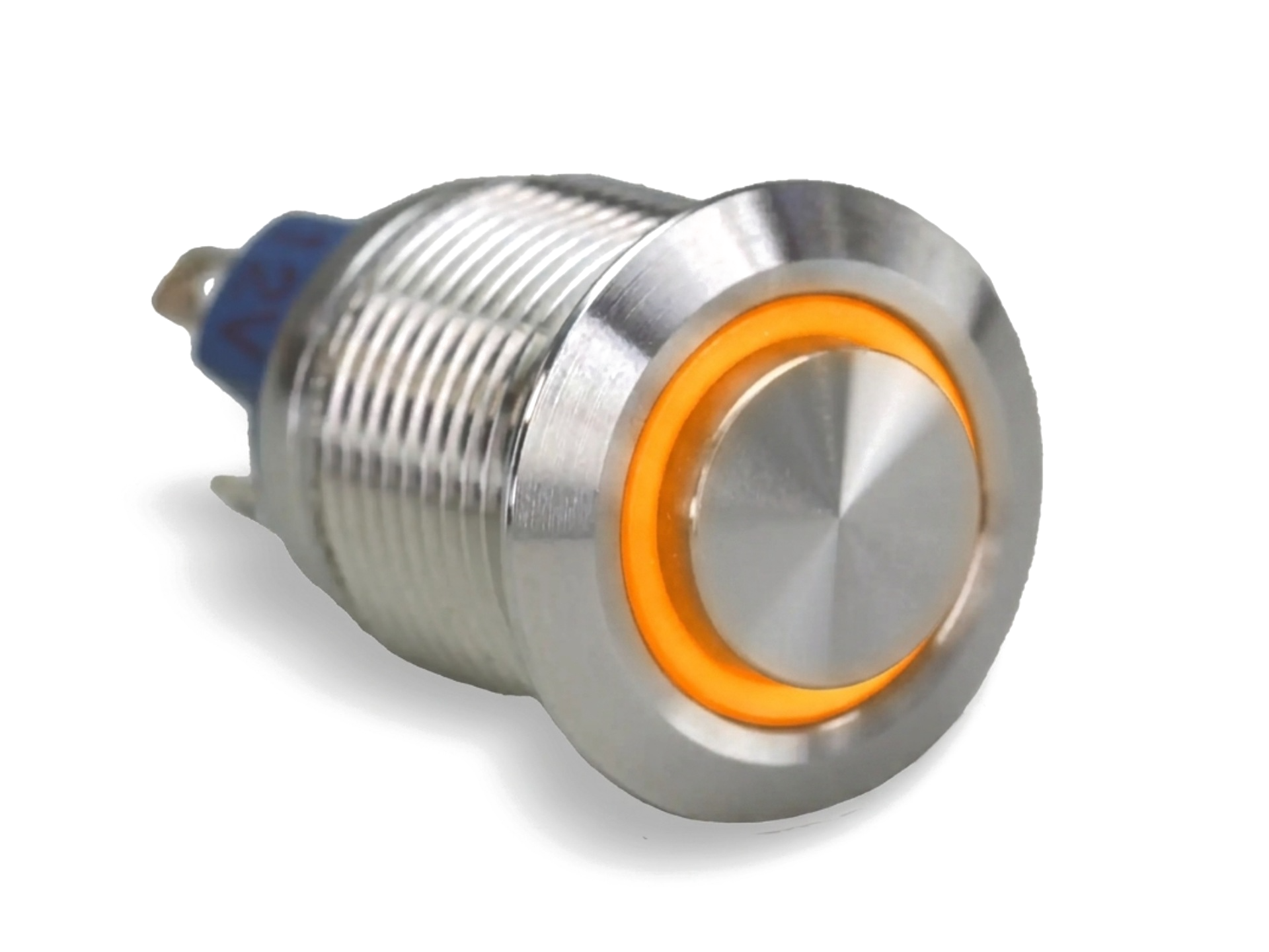 CMI08 12mm Edelstahl Taster Hervorstehend, Ringbeleuchtung Orange