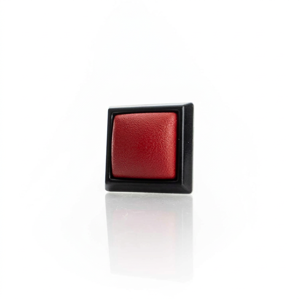 59er 12mm Kunststoff Taster Rechteckig Rot
