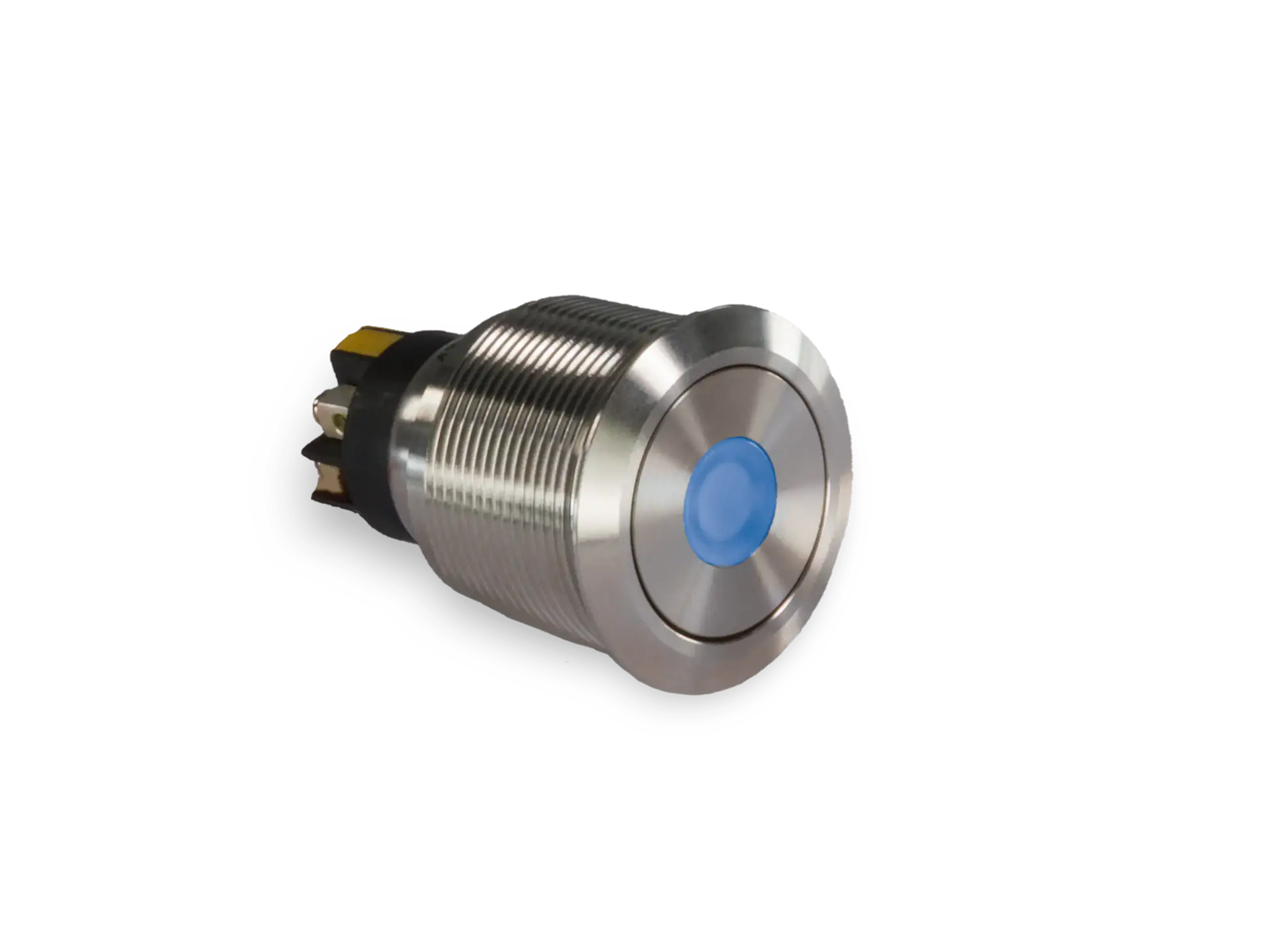 CMI40 25mm Edelstahl Schalter (rastend) Flach, Punktbeleuchtung RGB gemeinsame Anode