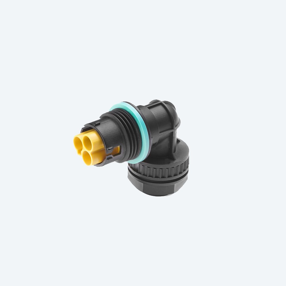 TH385 M20 90° Gehäusesteckverbinder männlich 2 polig
