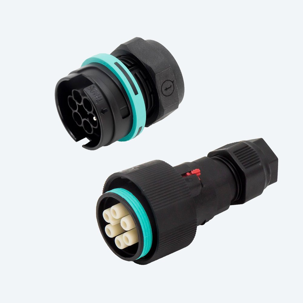 TH406 Set Stecker und Kupplung 6 polig